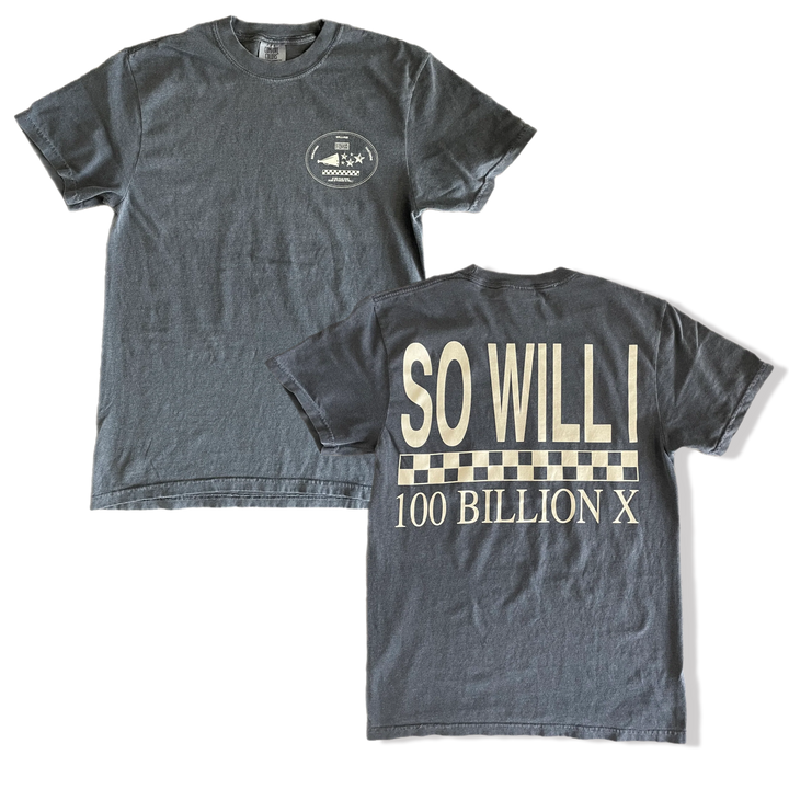 "SO WILL I CHECKER" TEE